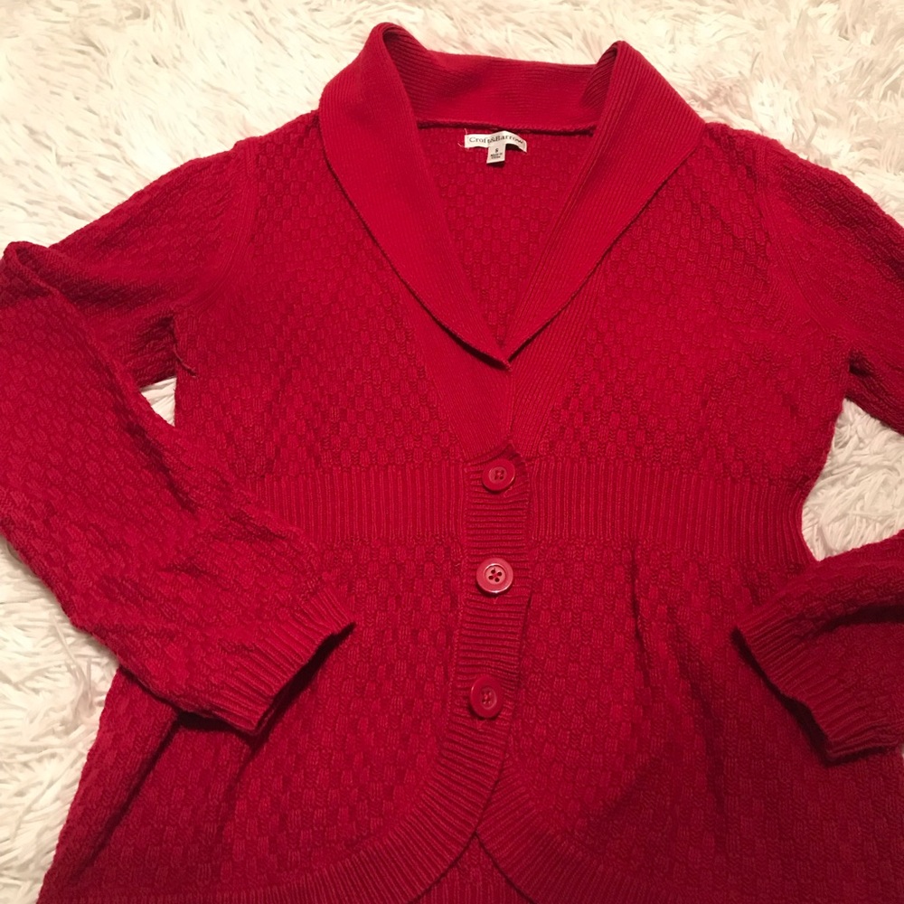 Red sweater. Croft and Barrow